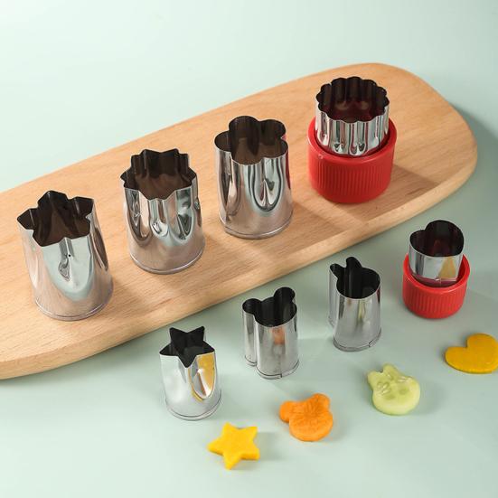 8 шт./набор формочек для печенья, термостойкие, антипригарные, не деформирующиеся, быстросъемные, сделай сам, резак для печенья в виде цветов и животных, кухонный инструмент