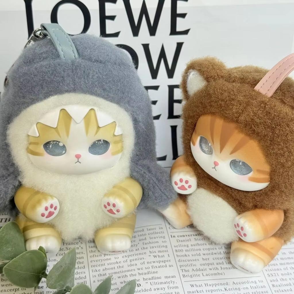 Новые виниловые игрушки Mofusand Серия Акула Кот Удивленный Коробка Игрушки Украшения Для Детей день рождения Девочки Подарок Кулон реплика