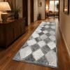 Grey Gold Marble Ink Wash Runner Rug Non Slip Washable Long Floor Mat for Hallway Entryway Modern Luxury Home Decor