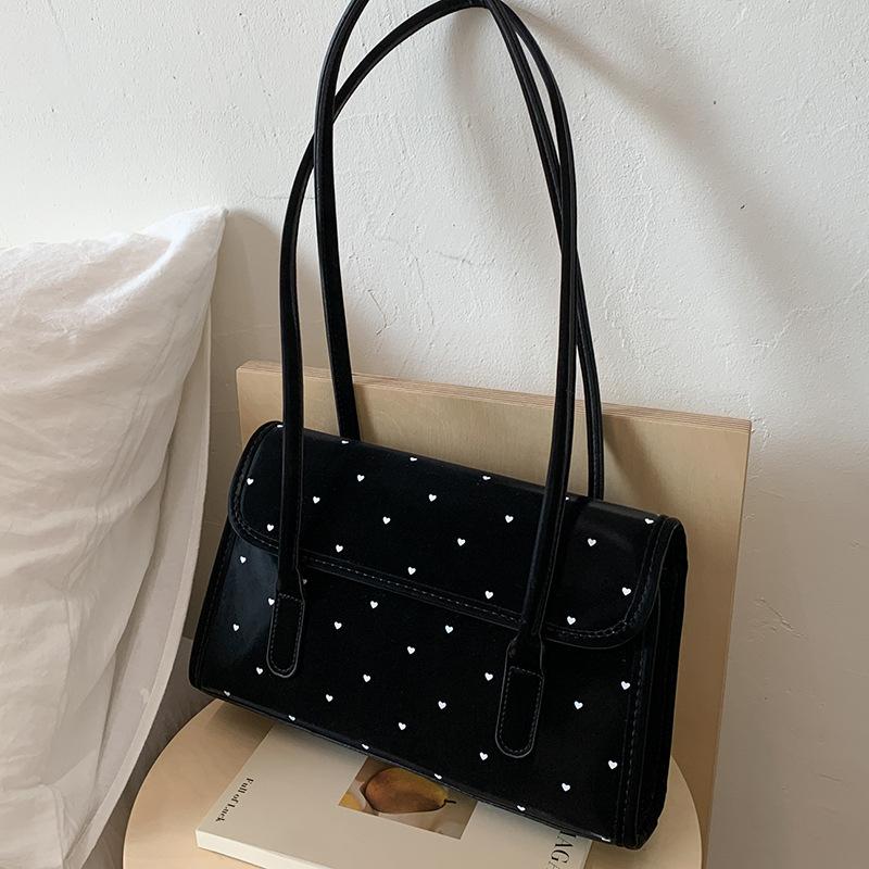 Летняя портативная сумка-тоут в горошек, женская новая модная и повседневная нишевая сумка под мышкой, вместительная сумка через плечо