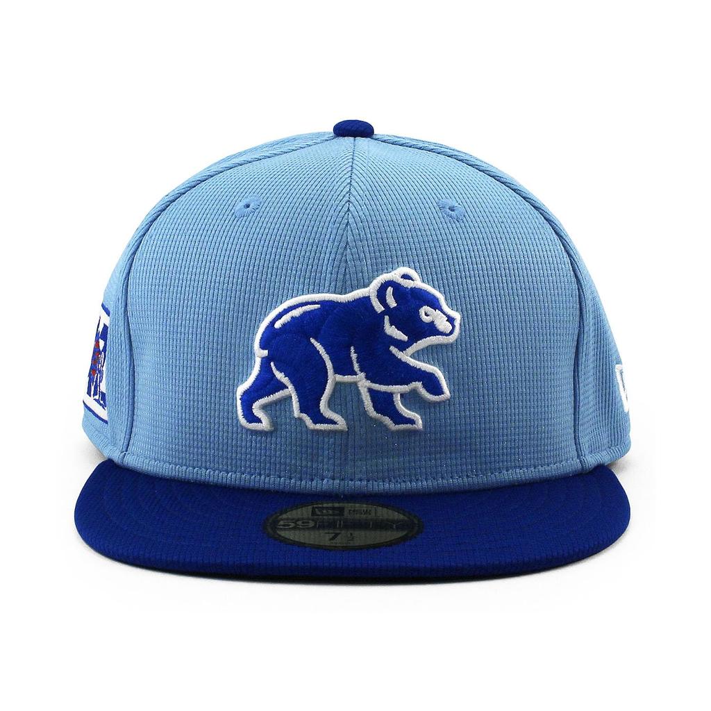 2025 Spring Training Model New Era Cap 59FIFTY Chicago Cubs MLB SPRING TRAINING BP FITTED CAP CHICAGO CUBS Hat 5950 Blue Sz 7-14 [Used]
