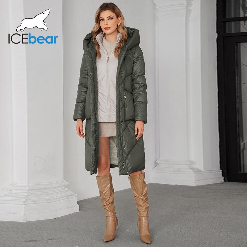 Женская теплая мягкая куртка-пуховик с большим карманом на молнии, женская утепленная куртка-парка