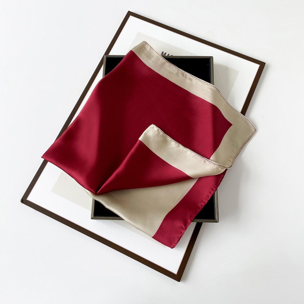 70 * 70 Four Seasons Available New Women'S Small Square Scarf, High Grade Letter Printed Scarf, Professional Scarf, Satin Scarf