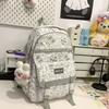 School Bag Personalized Graffiti School Bag Female Backpack Harajuku Cute Backpack Large Capacity Female College Student Class Backpack