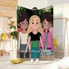 Детский мультяшный плед R-Royals Next Door, мягкий и теплый, для спальни, гостиной, кровати, путешествий, кемпинга, пикника. Подарок