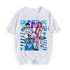 K-pop Футболка с коротким рукавом, мультяшная, хип-хоп, с графическим принтом, повседневная, высокого качества, футболка мужская, унисекс, топы