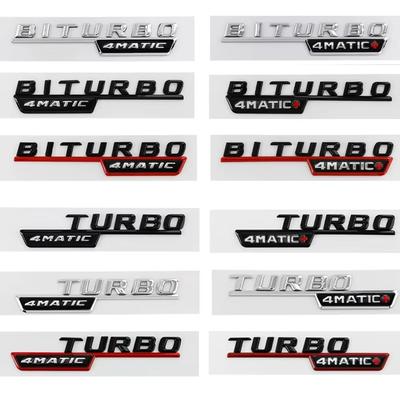 2 шт. ABS Наклейка-эмблема на крыло автомобиля TURBO BITURBO 4MATIC Plus Для Mercedes Benz A45 ClA45 AMG GLE53 Стайлинг TP9