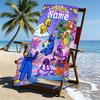 Custom Name Personalized Game Rainbow Friends Print Beach Towel, for Trip Camping Beach Party Home Decor, Birthday Gift for Family & Friends