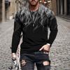 Long Sleeve Tee Shirts For Men,Mens Fashion Printed O-Neck T-Shirt Tops Casual Sport Athletic Pullover Blouse