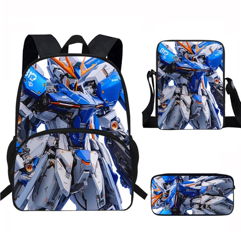 Kids School Backpack Set With Printed Cartoon Design - Lightweight Ergonomic Dual-Shoulder Bag Pencil Case Crossbody