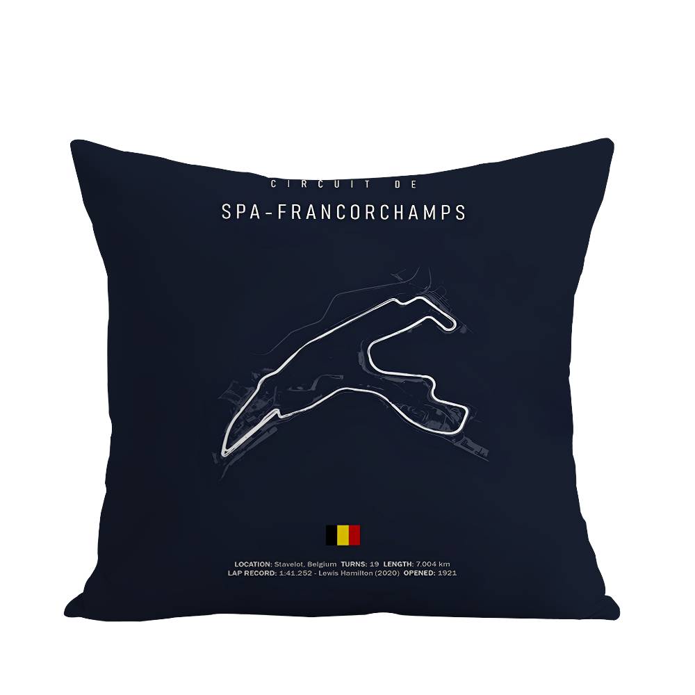 Formula 1 Imola Monaco Circuit F1 Pillow Case Sofa Decorative Home Double-sided Printing Short Plush Cushion Pillow Cover Gift