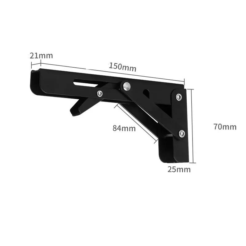 2шт стальной складной кронштейн 6/8 дюйма регулируемый настенный треугольный складной угол полки стола фурнитура