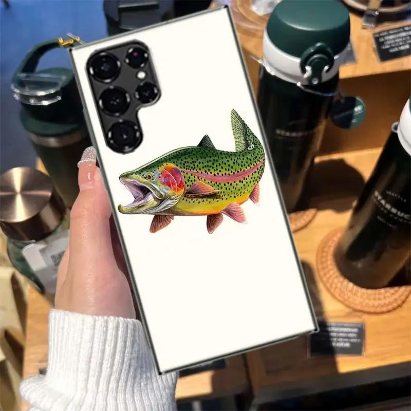 Рыбалка на форель Чехол для Samsung S23 S22 Ultra S24 FE S25 Edge Телефон Galaxy S21 S20 FE S10 Plus Чехол Роскошная крышка Силиконовый F