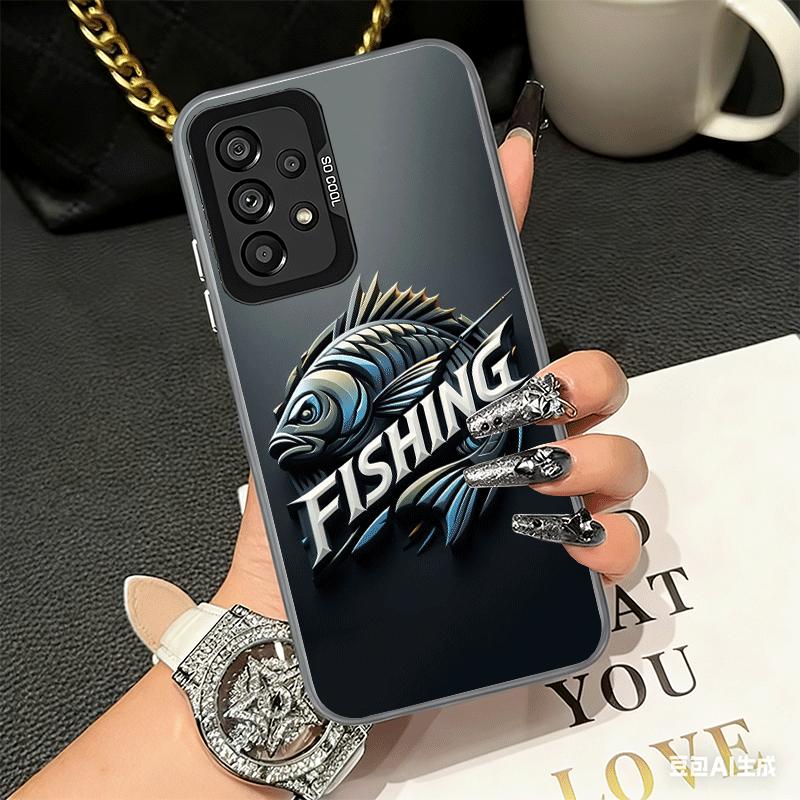 Nash Fishing Fish Mark Shockproof Phone Case for Samsung A17 A16 A15 A14 A37 A57 A36 A56 A26 A35 A55 A25 A34 A54 A24 A13 A23 A33