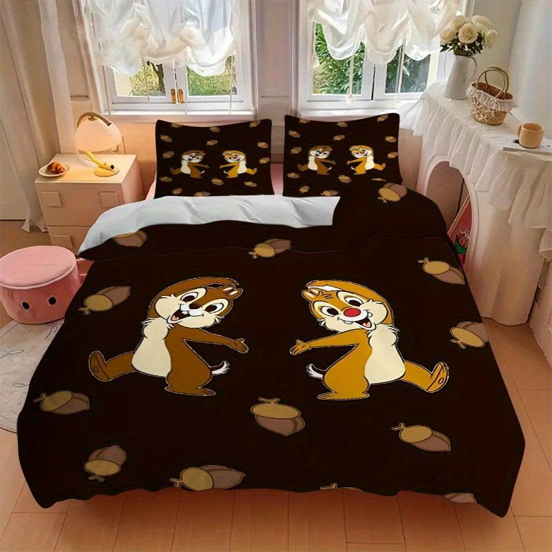 3pcs Chip 'n' Dale Printed Bedding Set,(Includes 1 Duvet Cover And 2 Pillowcases, Quilt Not Included) yy250814117