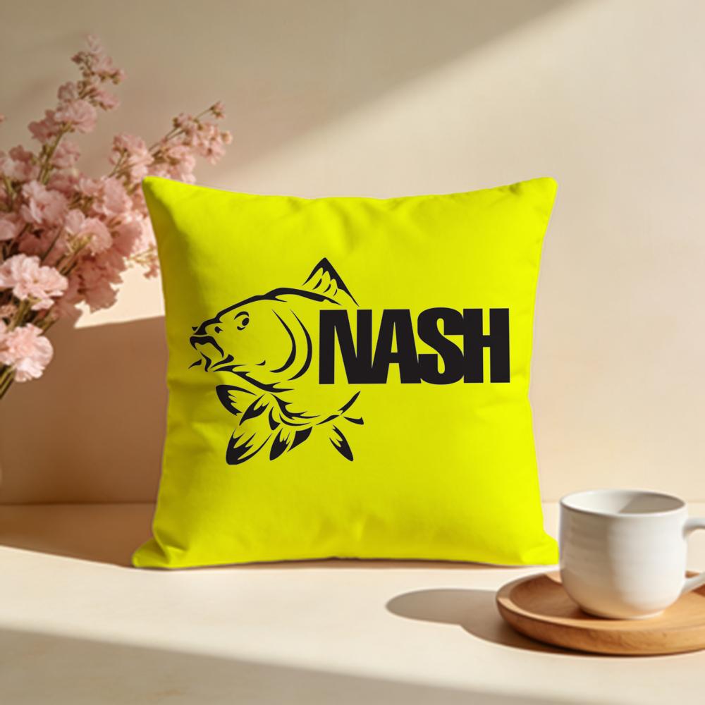 Trendy NNash Fishing logoed Cushion Cover Stylish Washable Pillow Cover Ideal for Couch Bedroom Car Decoration