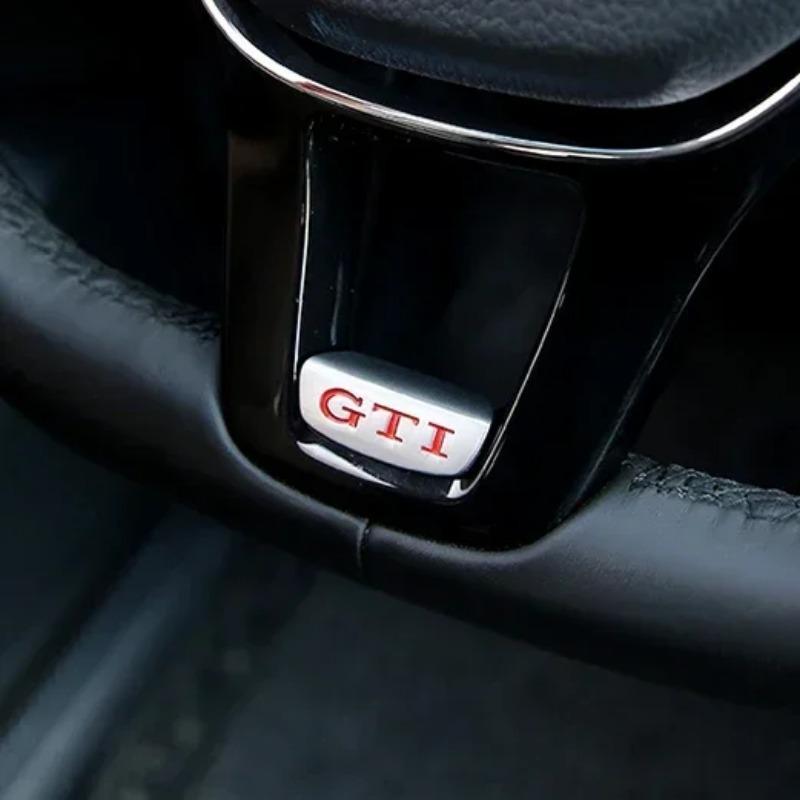 3D алюминиевый сплав Rline эмблема значок рулевого колеса автомобиля логотип наклейка аксессуары для GTI Polo Golf Passat Scirocco Jetta Beetle