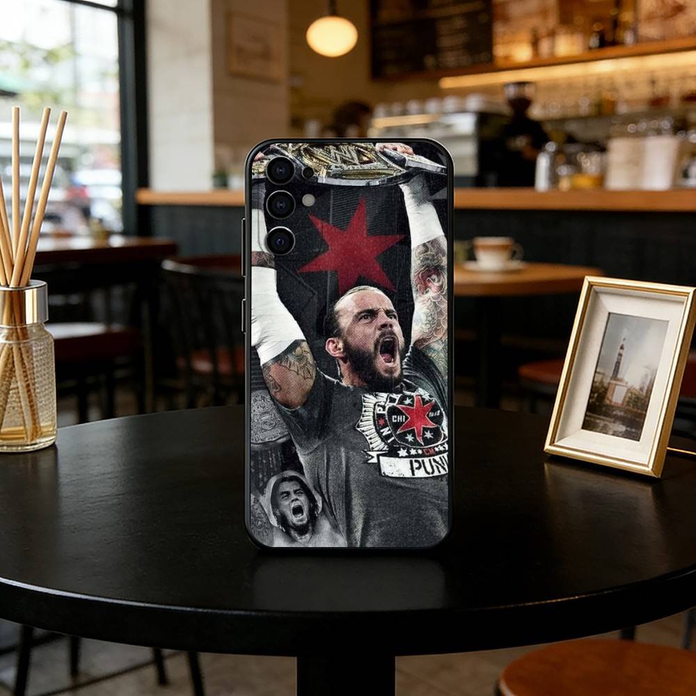 Чехол для телефона рестлера CM P-Punk Черный Силиконовый Мягкий Для Samsung S25,S24,S21,S22,S23,S30,Ultra,S20,Plus,Fe,Lite
