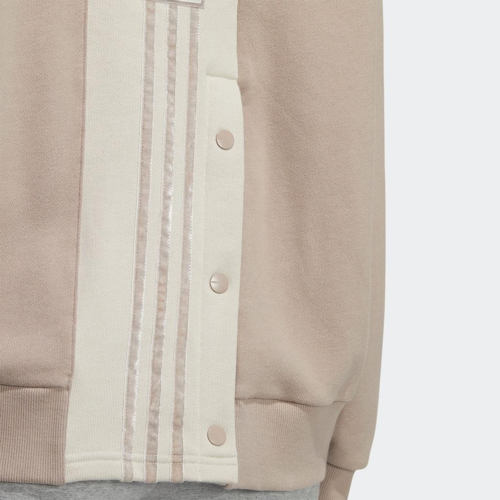 adidas Свитшот Originals Adibreak с круглым вырезом, в стиле пэчворк и вышитым логотипом, женские топы, серый IC8131
