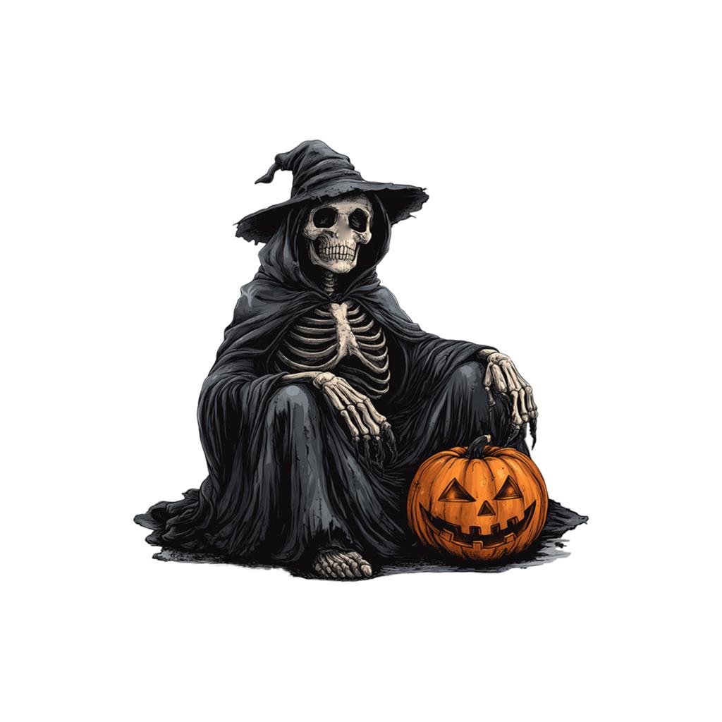 Halloween New Horror Pumpkin Black Skeleton Sticker Bedroom Living Room Background Holiday Decoration Wall Sticker