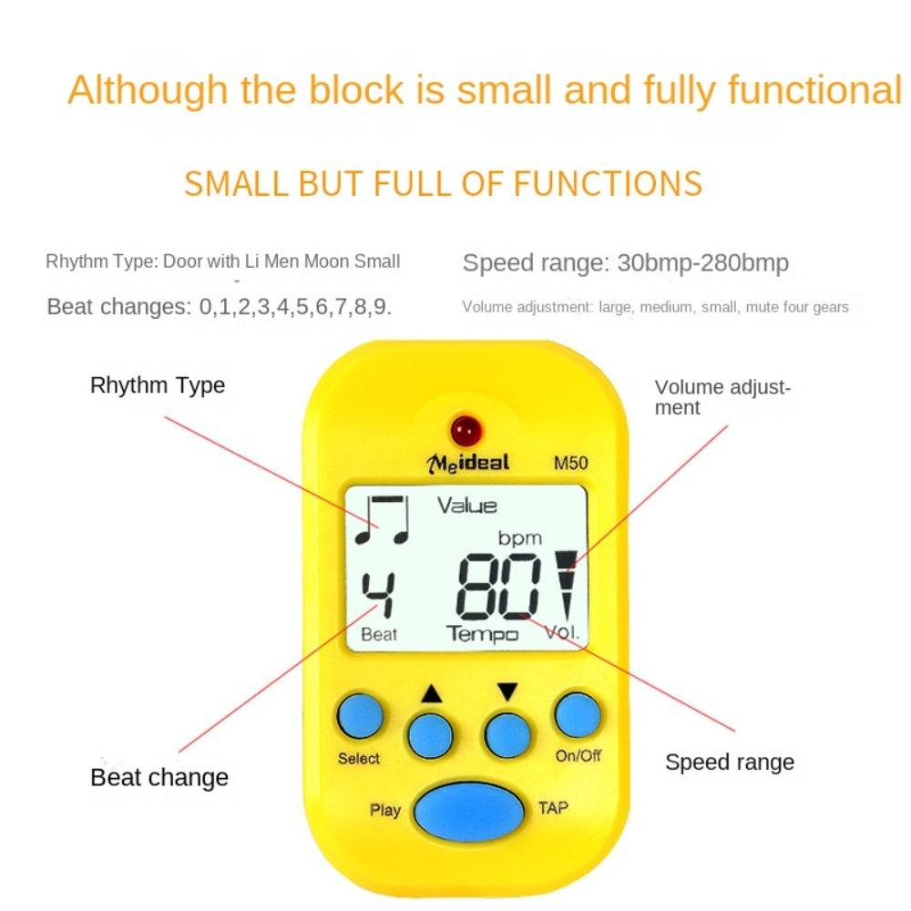 Dual-channel Mini Metronome Professional Digital Beat Tempo Metronome  Piano