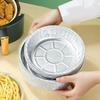 Round Thick Disposable Aluminum Foil Tray for Air Fryer and Oven Use