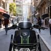 Black Knight Electric Vehicle Front Windshield Modification: Heightened Transparent Wind Deflector with Chest Protection.