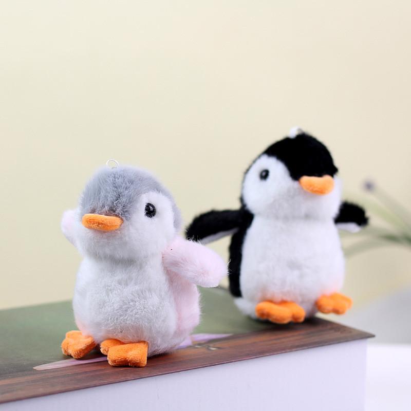 Charming Pink Gray Black Plush Penguin Doll Ultra Soft Stuffed Animal Keychain Gift For Kids And Collectors