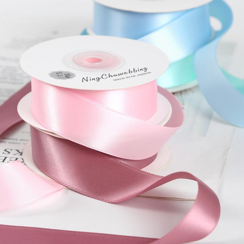 Premium 25mm Polyester Satin Ribbon Colorful Gift Ribbon 100Yards/roll for Anniversary Gift Wrapping Decoration
