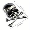 3D Metal Skull Skeleton Crossbones Car Motorcycle Sticker Truck Label Badge Car Styling Decoration