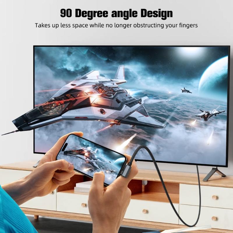 Кабель 4K HDTV Тип C USB-C к HDTV Для потоковой передачи высокой четкости и презентаций Широкая совместимость