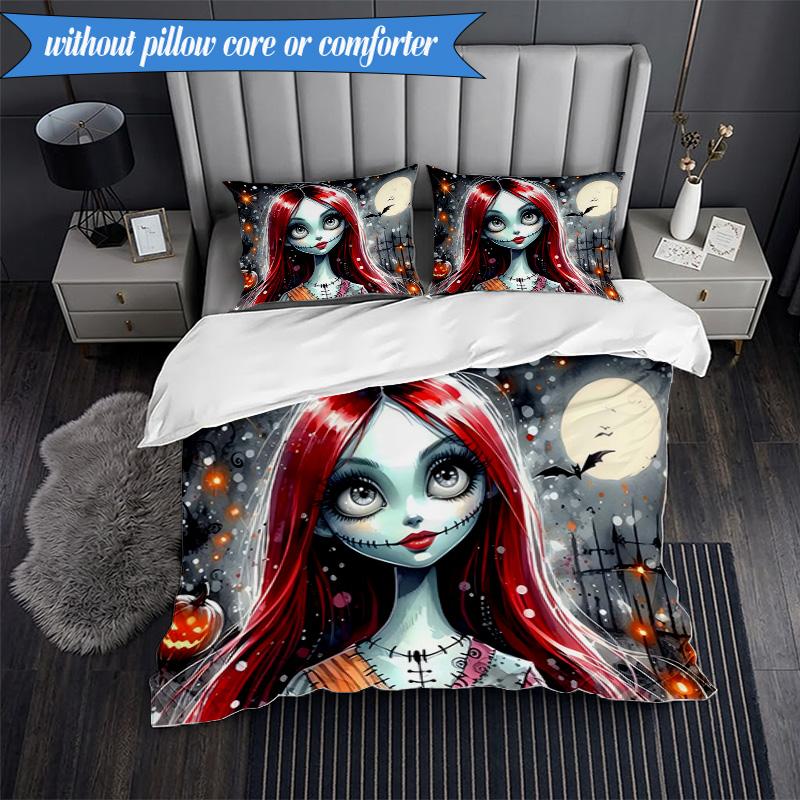 Halloween Jack 3pcs K-pop music group Bedding set,Ideal for Bedroom, Dormitory,Including Duvet Cover And 2pcs Pillowcases,Fan gifts