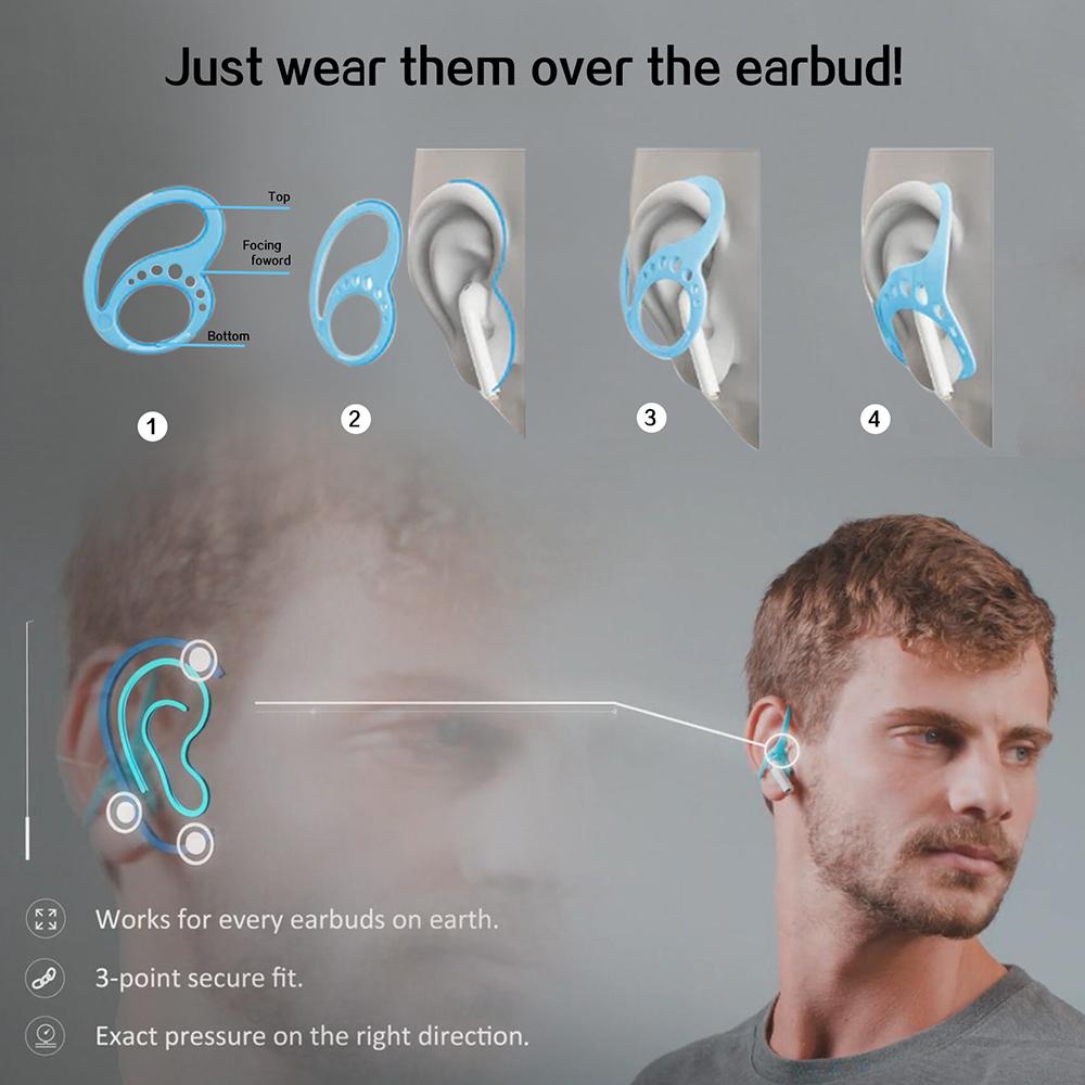 Portable Protective Ear Hook Secure Fit Hooks Earphone Holder Earhooks Silicone Anti-lost Earhook