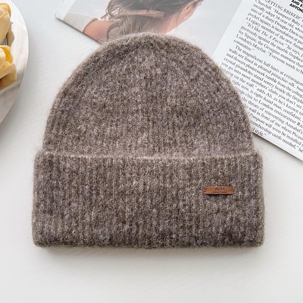 2025 Solid Color Knitted Beanies Hat Winter Warm Women Wool Hat Multicolor Skullies Caps Soft Elastic Cap Sport Bonnet Gorro