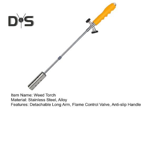 Уличная горелка для сорняков со съемной длинной ручкой, регулируемым клапаном управления пламенем, горелка для сжигания сорняков на пропане для кемпинга
