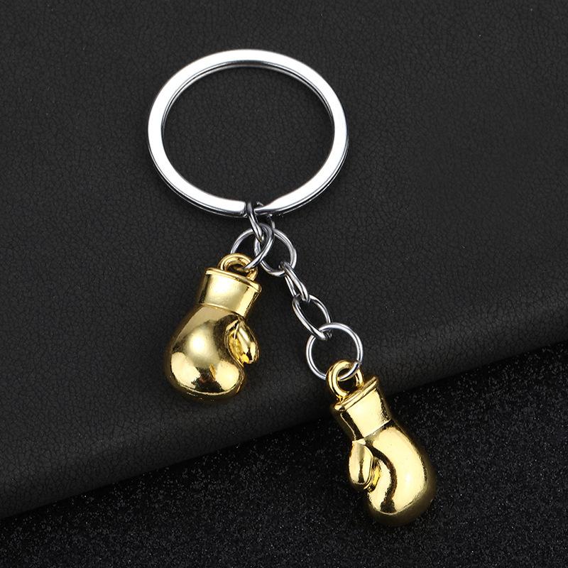 Unique Boxing Gloves Keychain Personalized Simulation Fitness Equipment Pendant For Men Women Couple Car Keys Pendant Gifts