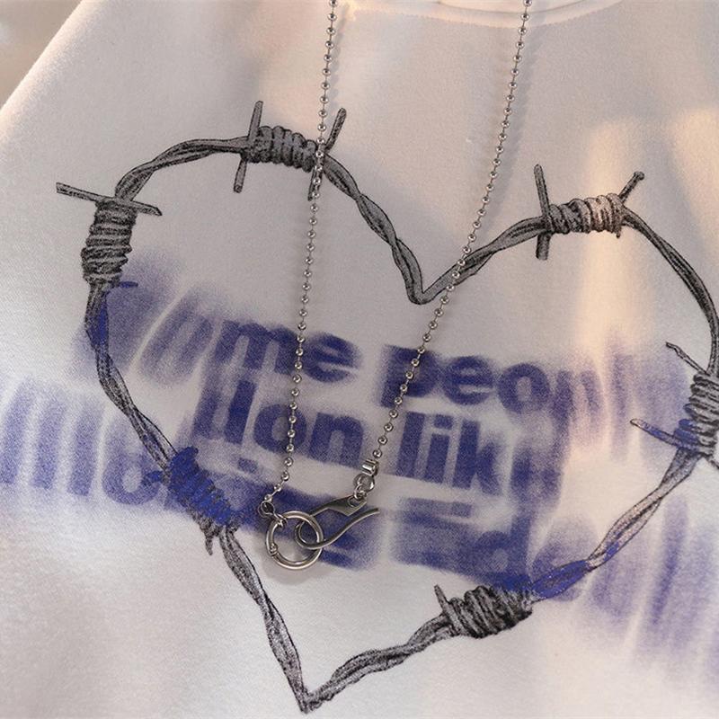 Толстовка женская в стиле панк, готическая цепочка, пуловер с принтом сердца, толстовки, уличная одежда большого размера, белый спортивный костюм в стиле хип-хоп, женская верхняя одежда