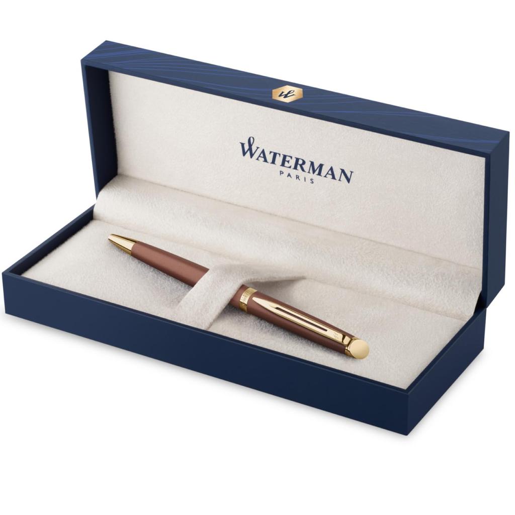 WATERMAN Metropolitan Essential Copper Red GT Ballpoint Fine Gift Premium Official Product Number 2217938 Pen, Nib, Oil-Based, Boxed, Quality, Import,