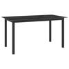 VidaXL Garden Table Patio Dining Table Outdoor Table Balcony Dining Table Black 150x90x74 Cm 312201