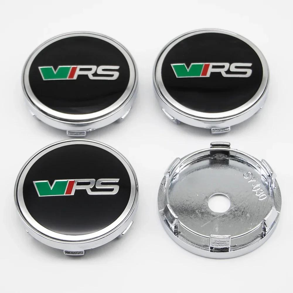 AAAJG1 4Pcs 56+60mm Car Wheel Center Hub Caps Stickers Auto Rim Cover Accessories For Skoda VRS Yeti Fabia Octavia 3 2 A5 Karoq Rapid