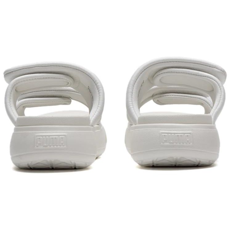 Puma Mayu Puffy Slides Дышащие Прочные Сандалии на одной лямке Женские Шлепанцы Белые 399450-01