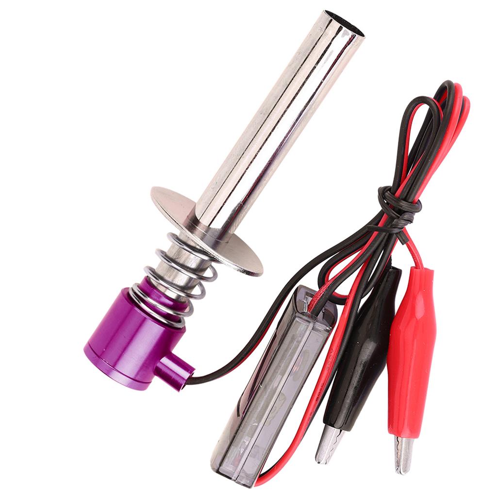 6V 24V Electronic Glow Plug Starter Igniter Fit for Nitro RC Car Engine (Purple)