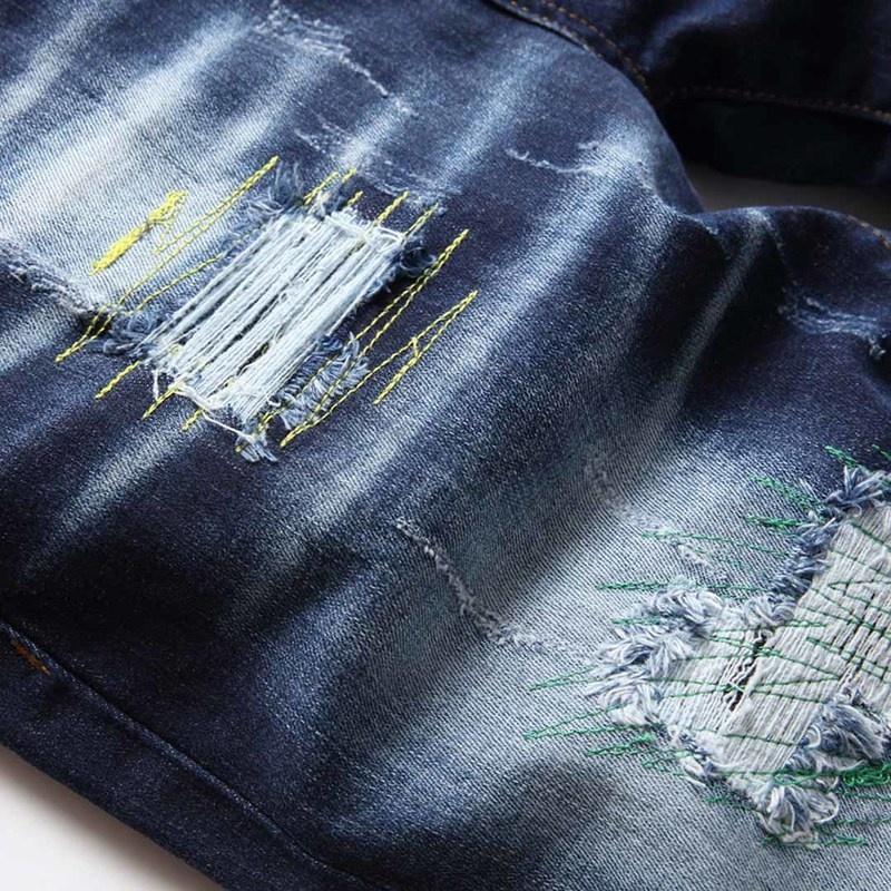 2022 Summer Fashion Men Denim Shorts Pants Men Casual Shorts Jeans Holes Trousers