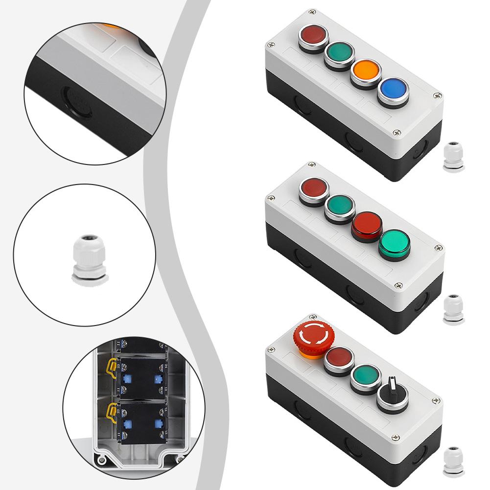 22mm Inching Control Box Anti-drop Screws Rated Current 10A Self-locking Anti-drop Switch For Machinery Control