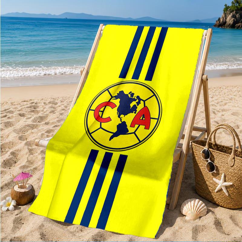 Club America Emblem Beach Towel, Quick-drying, Easy to Care for, Suitable for Both Fitness and Beach Vacations,Sports Essential