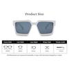 4Flaunt Monster Series Retro Trend Model Shades Толстые прямоугольные роскошные квадратные солнцезащитные очки с защитой UV 400 для мужчин и женщин
