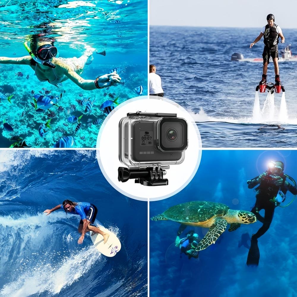 FitStill 60M Waterproof Case for Go Pro Hero 8 Black Protective Underwater Dive Housing Shell with Bracket Accessories