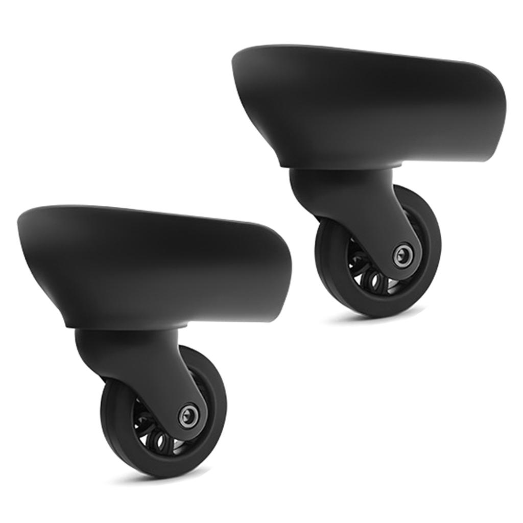 2 шт. сменные роликовые колеса для тележки, сверхпрочные роликовые колеса для багажной коробки, чемодана, поворотные на 360 градусов, бесшумные колеса