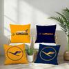 L-Lufthansa German Airlines Pillow Case Short Plush Double-sided Print Square Throw Pillow Covers Sofa Home Cushion Decor