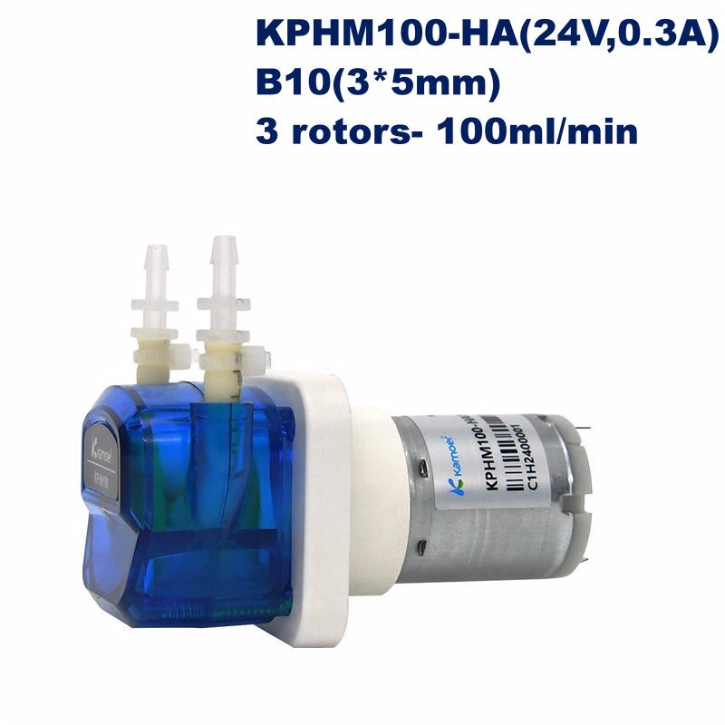Kamoer 0-180ml/min KPHM100 Peristaltic Pump 24V DC Motor Zero-pollution Self-priming Pump for Lab and Dishwasher